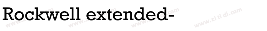 Rockwell extended字体转换